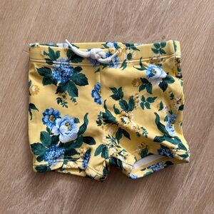 Janie and Jack floral swim trunks